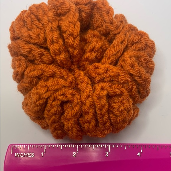 Handmade burnt Orange Crochet Scrunchie—bundle 7 for only $23 - Picture 3 of 3